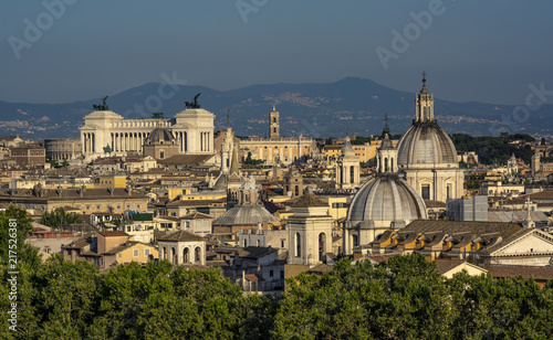 View on Rome city from St. Angel Castle