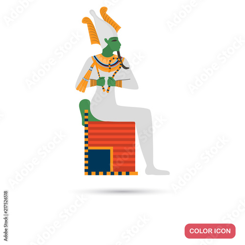 God Osiris color flat icon for web and mobile design