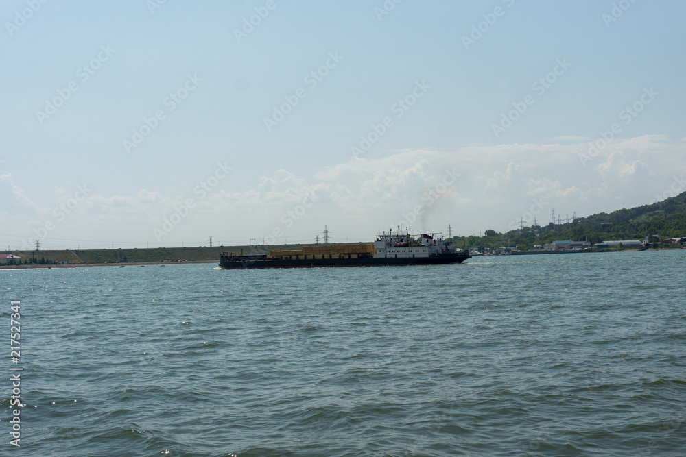 ship on the Volga River, Ulyanovsk, Russia