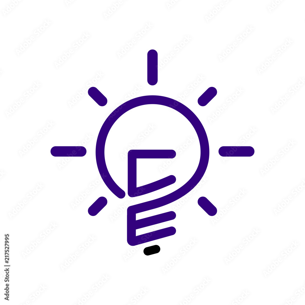 CE Initial Letter with creative bulb Logo vector element. Initial letter bulb Logo Template CE Initial Letter with creative bulb Logo vector element. Initial letter bulb Logo Template