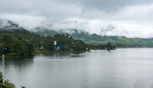 View of island Samosir on Lake Toba