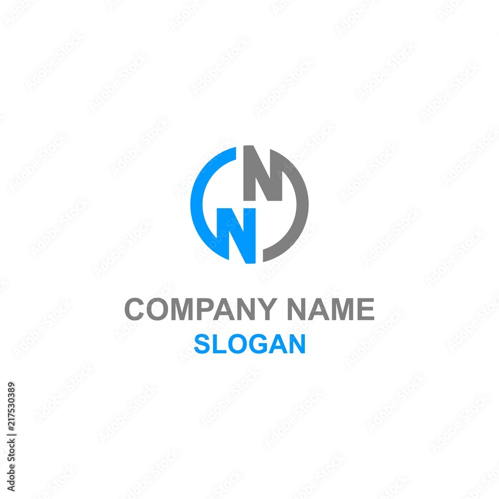 WM letter initial circle logo. WM letter initial circle logo.