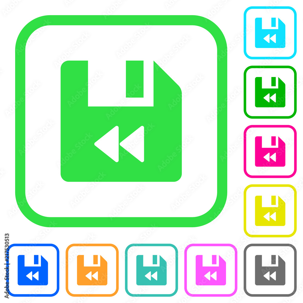File fast backward vivid colored flat icons File fast backward vivid colored flat icons