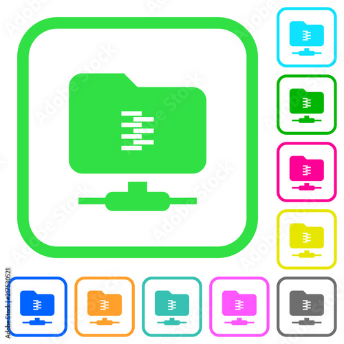 FTP compression vivid colored flat icons