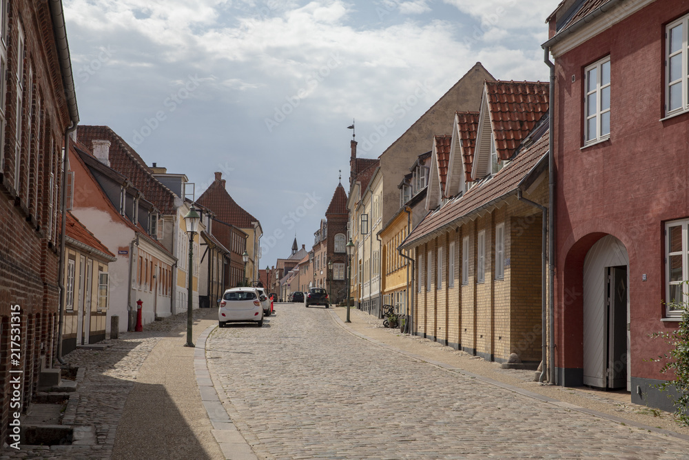 Wanderlust in Old  town of  Viborg Denmark