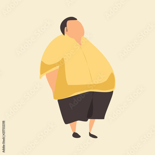 fat people vector illustration