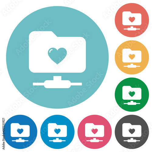 Favorite FTP flat round icons