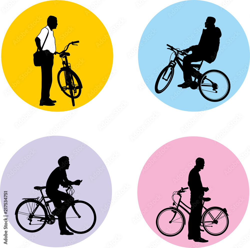 Obraz premium REPOS DES CYCLISTES