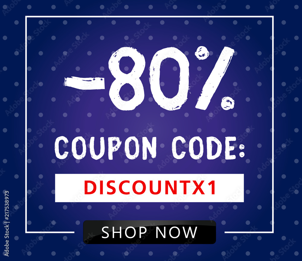 80 discount Coupon Code