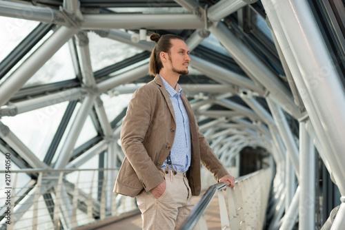 Wallpaper Mural man stands in a bright corridor  Torontodigital.ca