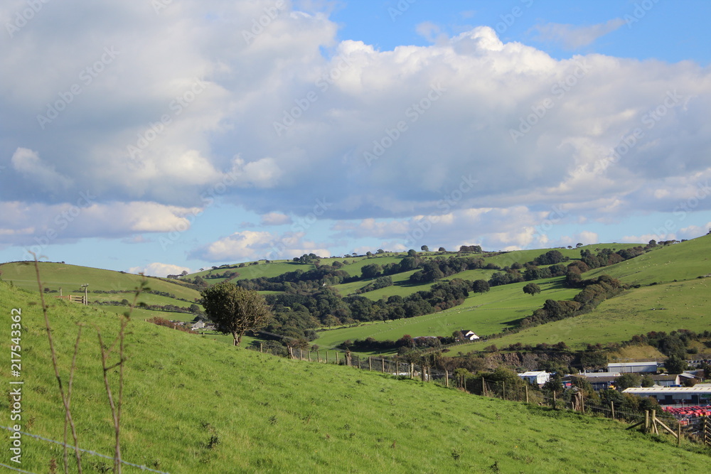 Naklejka premium Countryside Nature Landscape Background