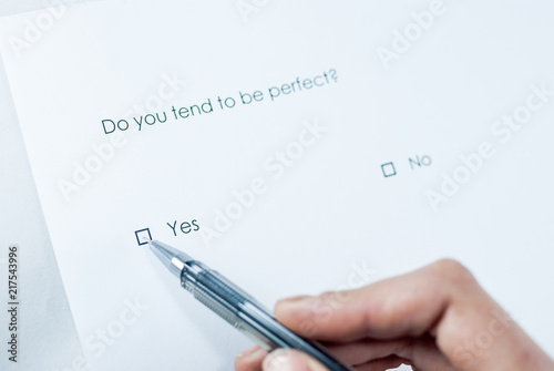 Tableau sur toile Do you tend to be perfect? yes