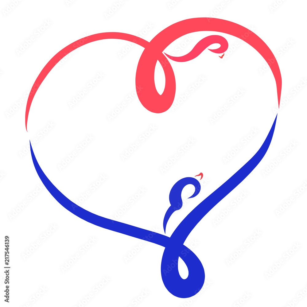 Romantic flying birds forming a heart, similar to a balloon Romantic flying birds forming a heart, similar to a balloon