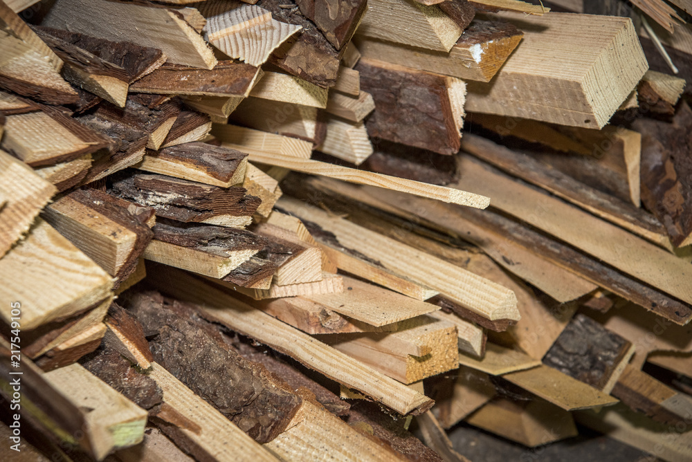 Wood bricks for texture. Sawn Pine