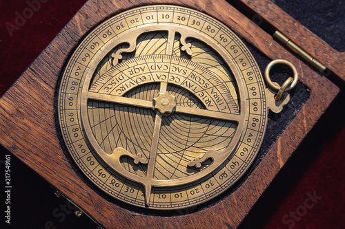 Replica of a medieval astrolabe which is a navigation instrument
