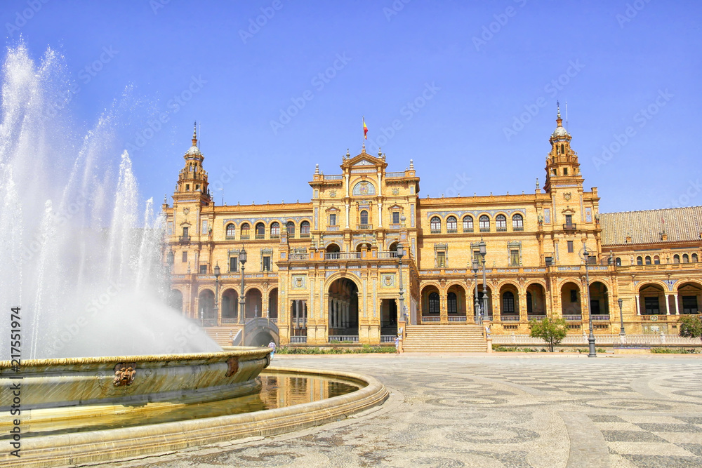 View of Plaza de Espana, Seville - Spain