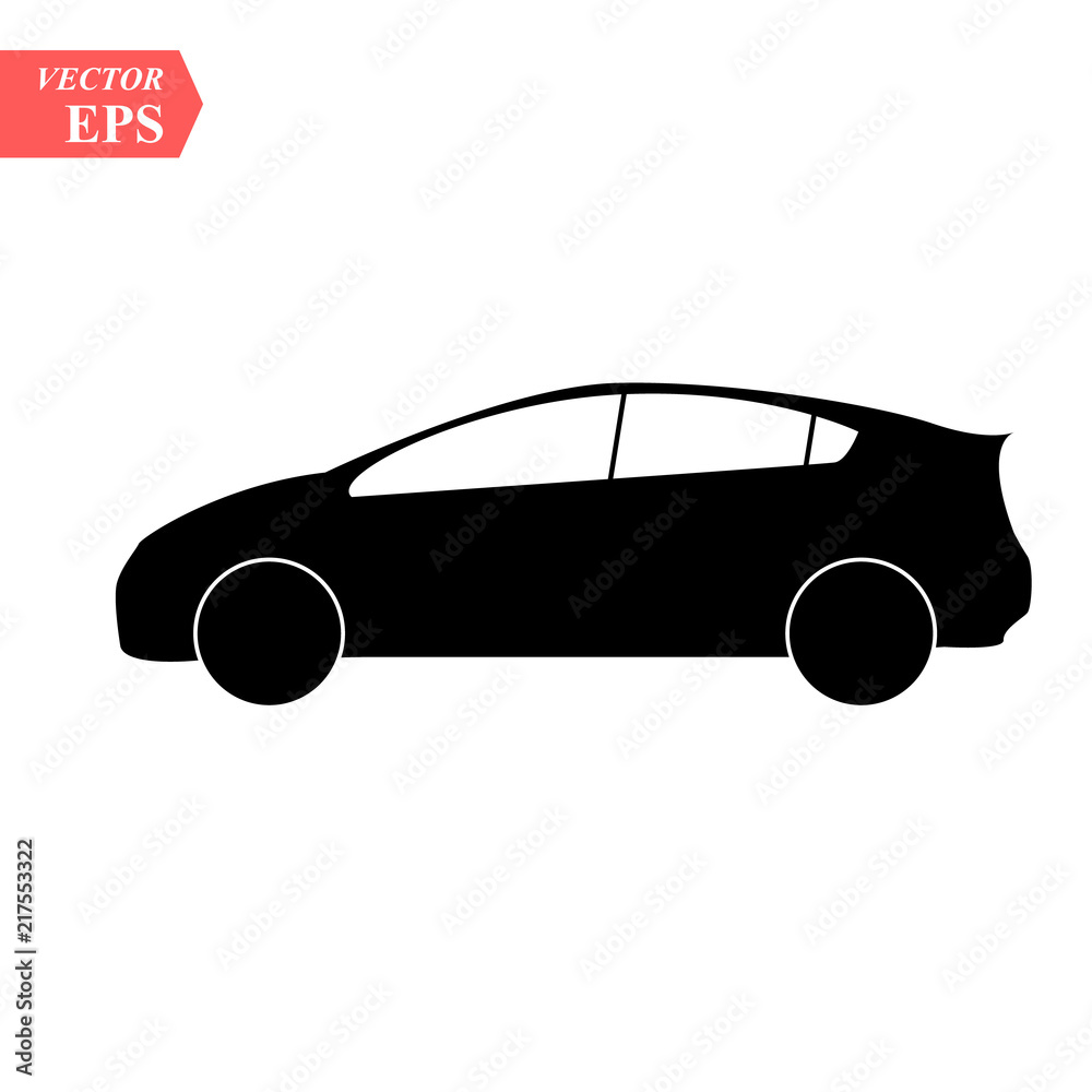 Car vector icon. Isolated simple front car logo illustration. Sign eps10
