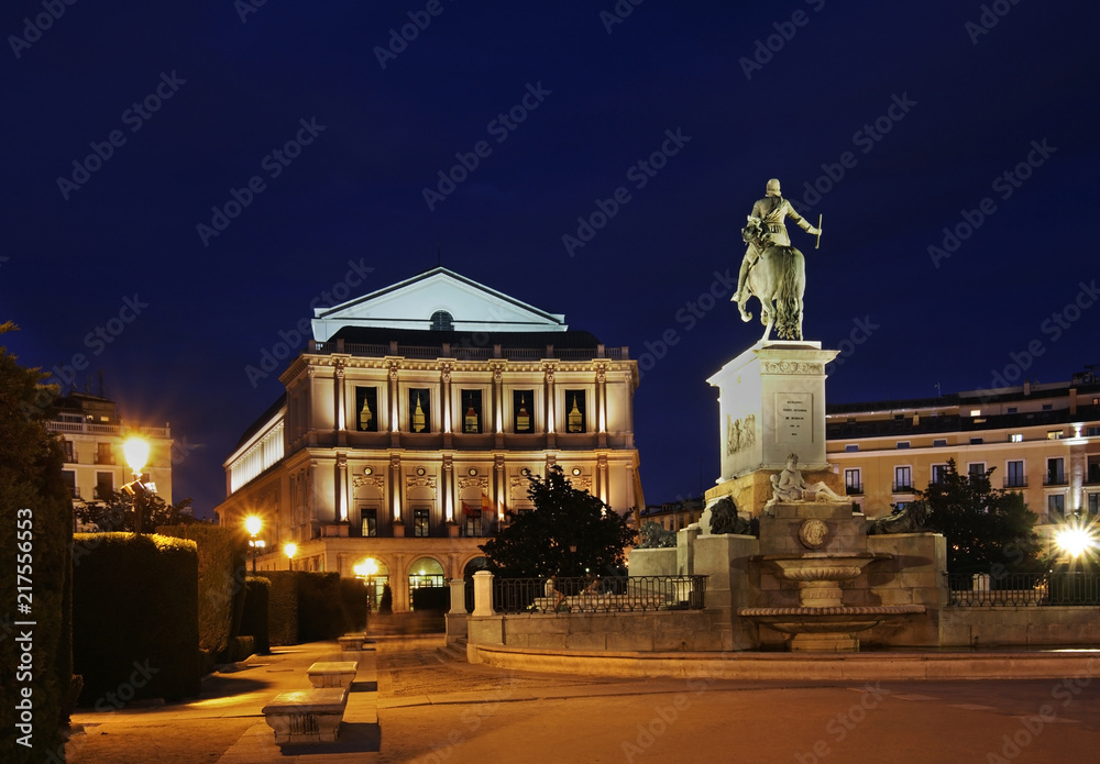 Plaza de Oriente in Madrid. Spain Plaza de Oriente in Madrid. Spain
