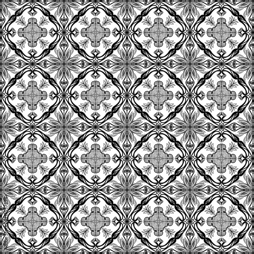 Seamless ornamental patterns geometric design for background texture.
