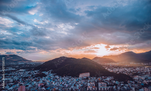 Nha Trang city view on sunset