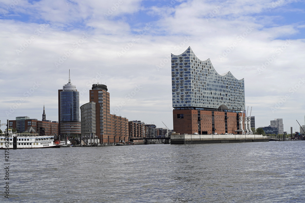 Blick auf die Elbphilharmonie, Hamburg, Deutschland, Europa