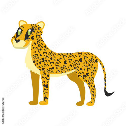 Leopard wild animal vector illustration graphic design