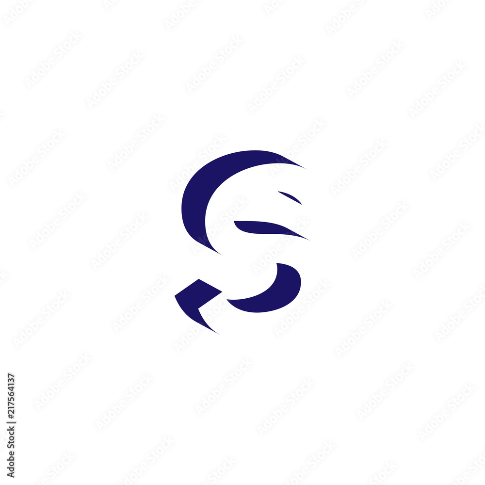 S Letter logo in negative space vector template S Letter logo in negative space vector template