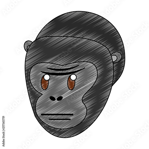 Ape wild animal vector illustration graphic design