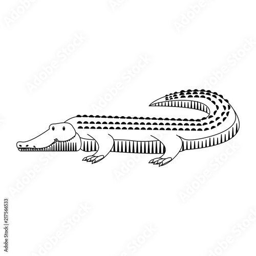 Cocodrile wild animal vector illustration graphic design