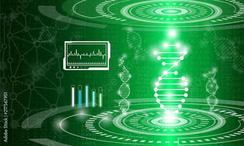 abstract background technology concept in green light,human body heal,technology modern medical science in future and global international medical with tests analysis clone DNA human