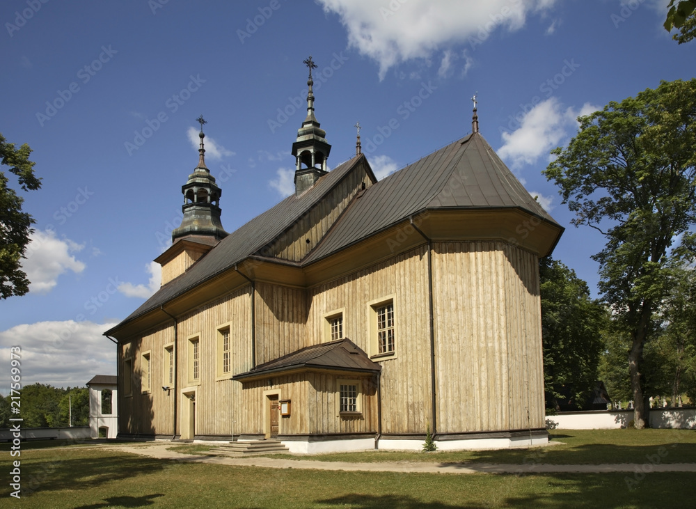 Fototapeta premium Church of St. Bishop Stanislav in Gorecko Koscielne. Poland