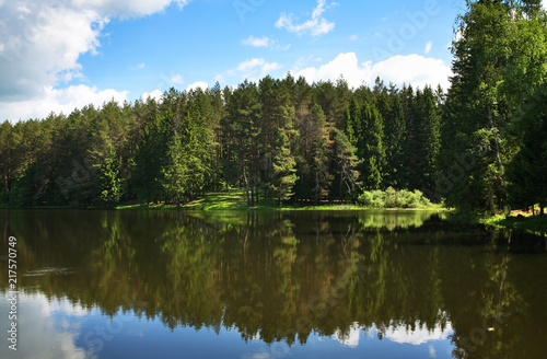 Storage reservoir in Shakhovskaya. Moscow oblast. Russia