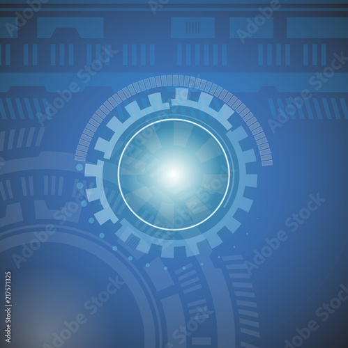 illustration vector technology circle, digital, esp 10