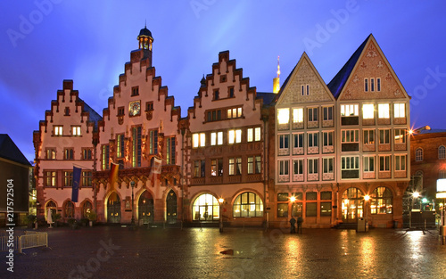 Townhouse on Romerberg plaza (Roemer Square) in Frankfurt am Main. Germany