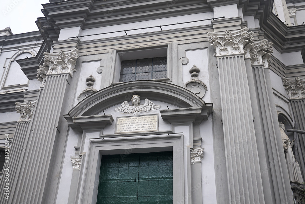 Naples, Italy - July 24, 2018 : Santa Maria della Sanita church