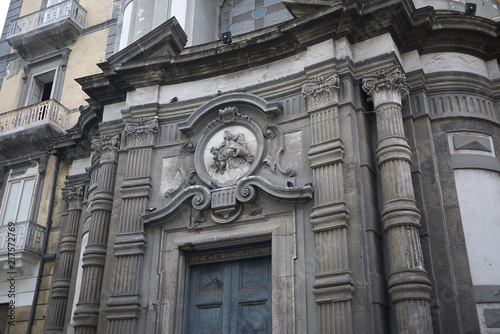 Naples, Italy - July 24, 2018 : 'Santa Maria Succurre Miseris ai Vergini' church