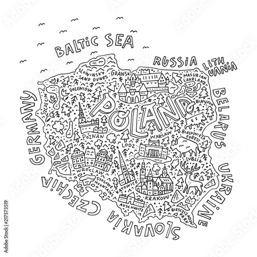 Obraz Dibond Mapa polski