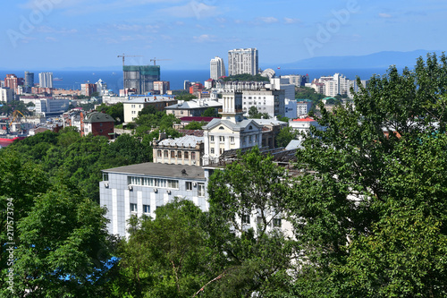  Russia, . View of the summer Vladivostok from high point