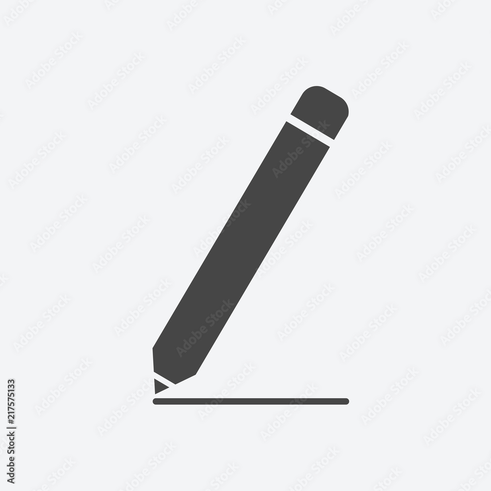 Pencil icon flat style isolated on background. Pencil sign symbol for web site and app design. Pencil icon flat style isolated on background. Pencil sign symbol for web site and app design.