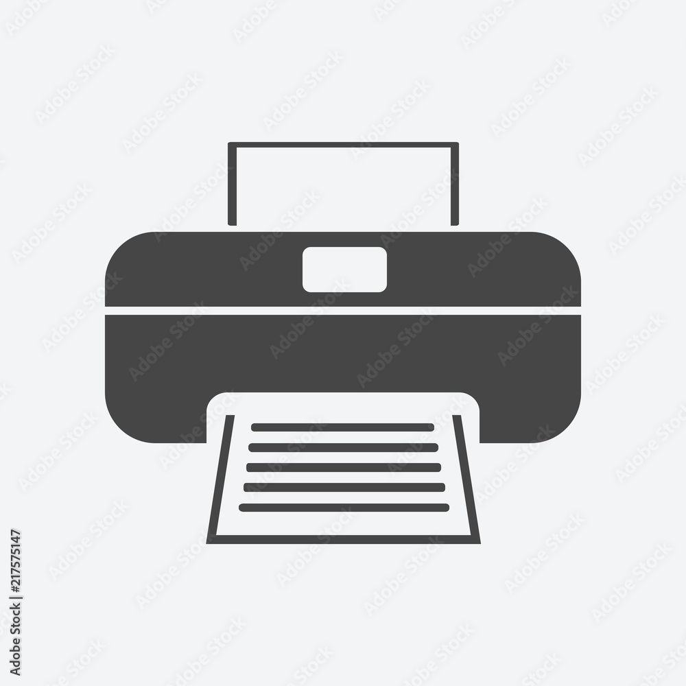 Printer icon flat style isolated on background. Printer sign symbol for web site and app design. Printer icon flat style isolated on background. Printer sign symbol for web site and app design.