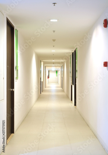 Long hallway in condominium