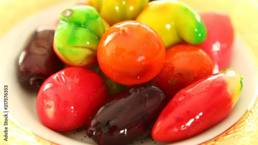Ball plated dessert or Look Choup , Thai dessert Ball plated dessert or Look Choup , Thai dessert