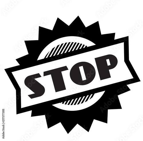 stop black stamp