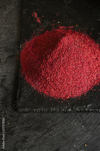 sumac - spices. food background
