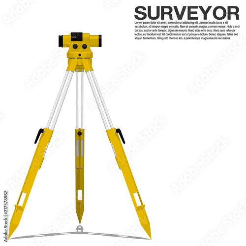 Isolated optical level on transparent background