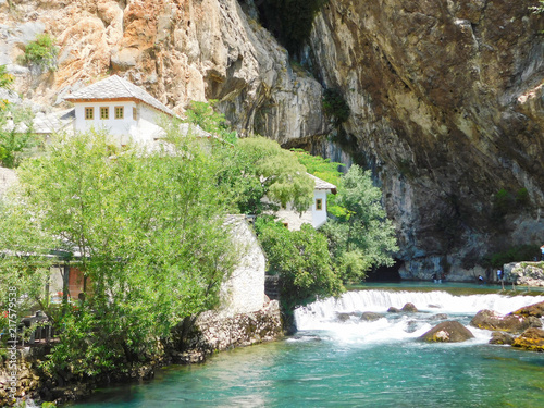 Dervish monastery in Blagaj, Buna river spring, Bosnia