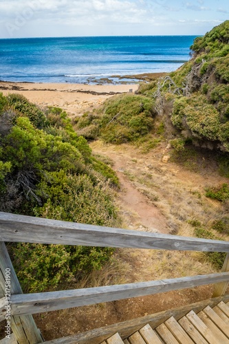 Creek and cove in Torquay, Victoria, Australia photo