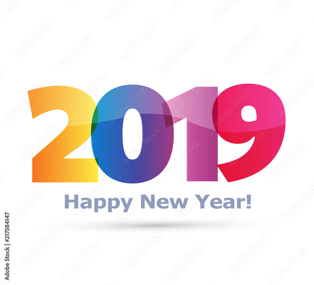 Happy new 2019 year - banner