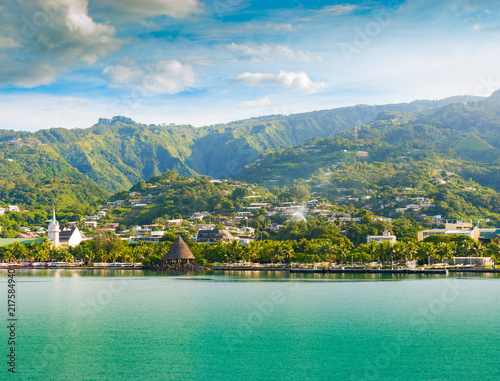 Tahiti, Papeete landscape.