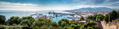 Panorama of Malaga seaport. Spain © Alex Tihonov